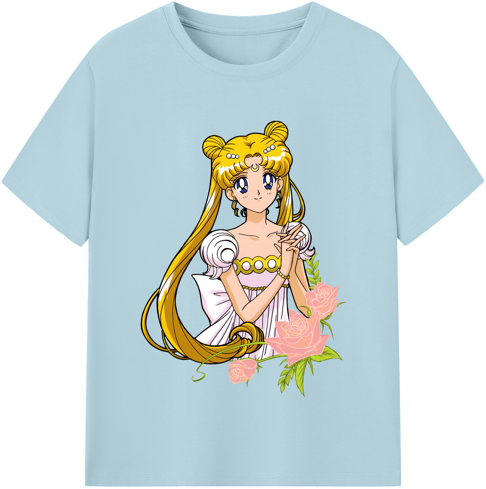 （画像用） 美少女戦士セーラームーン 愛野 美奈子 あいの みなこ Sailor Moon Aino Minako 綿100％半袖Tシャツ（フロントプリント）